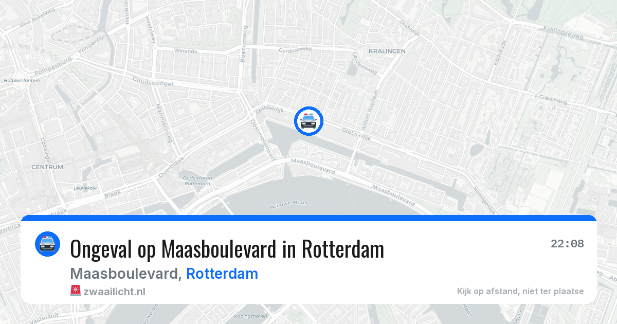 Ongeval op Maasboulevard in Rotterdam — 3 jul 2026
