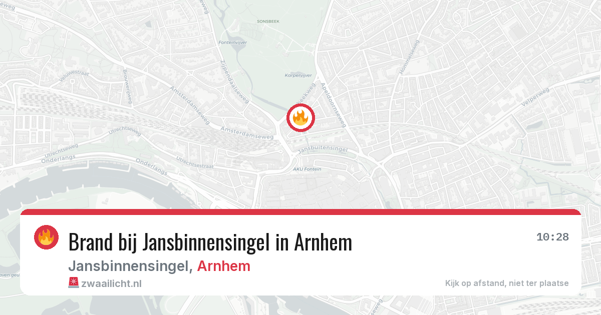 Brand bij Jansbinnensingel in Arnhem — 7 jul 2026
