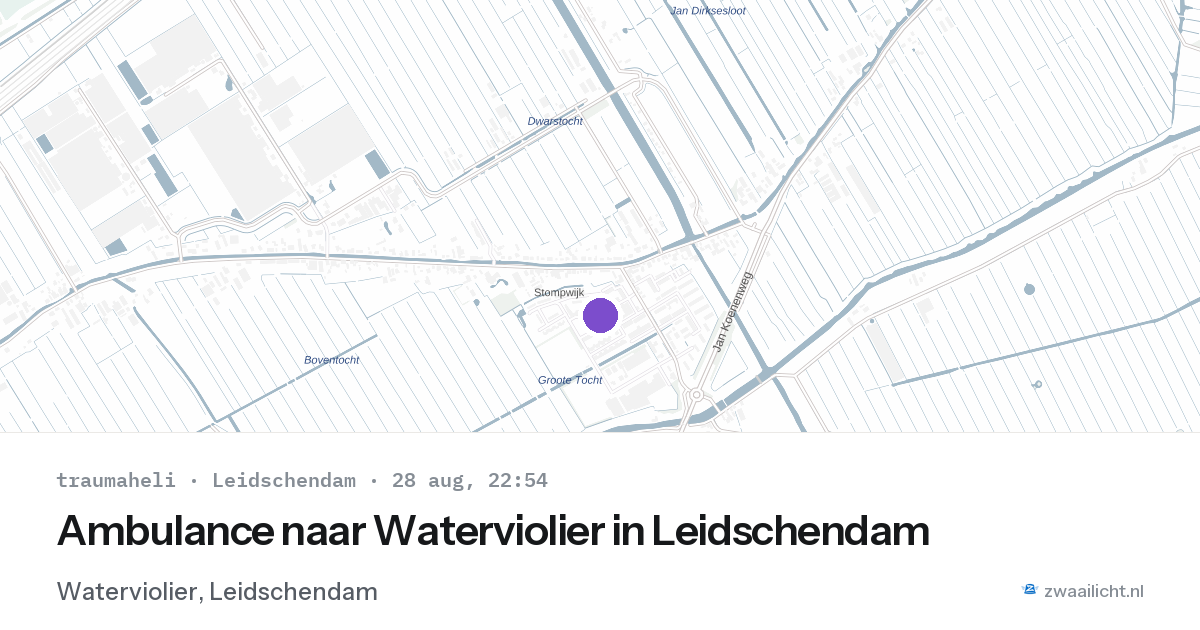 Ambulance naar Waterviolier in Leidschendam — 28 aug 2026