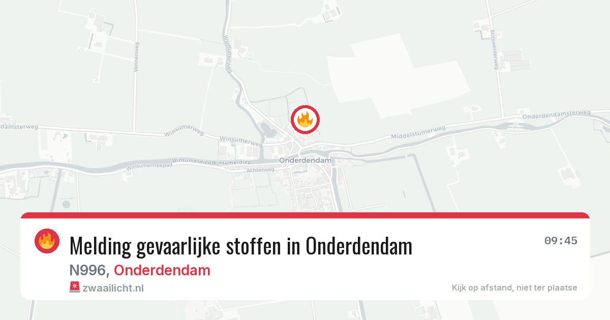 Melding gevaarlijke stoffen in Onderdendam — 3 mrt 2026