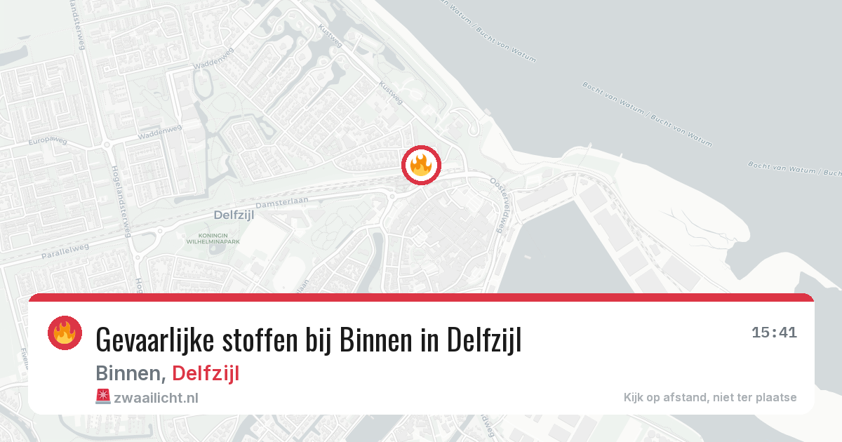 Gevaarlijke stoffen bij Binnen in Delfzijl — 17 jan 2026