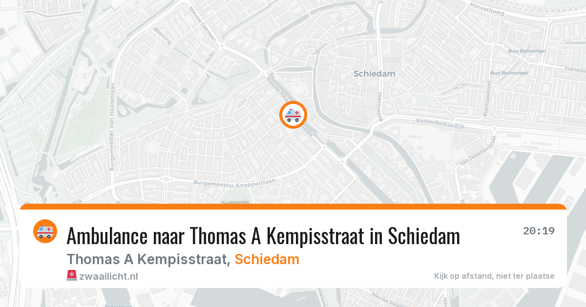 Ambulance naar Thomas A Kempisstraat in Schiedam — 5 mei 2026