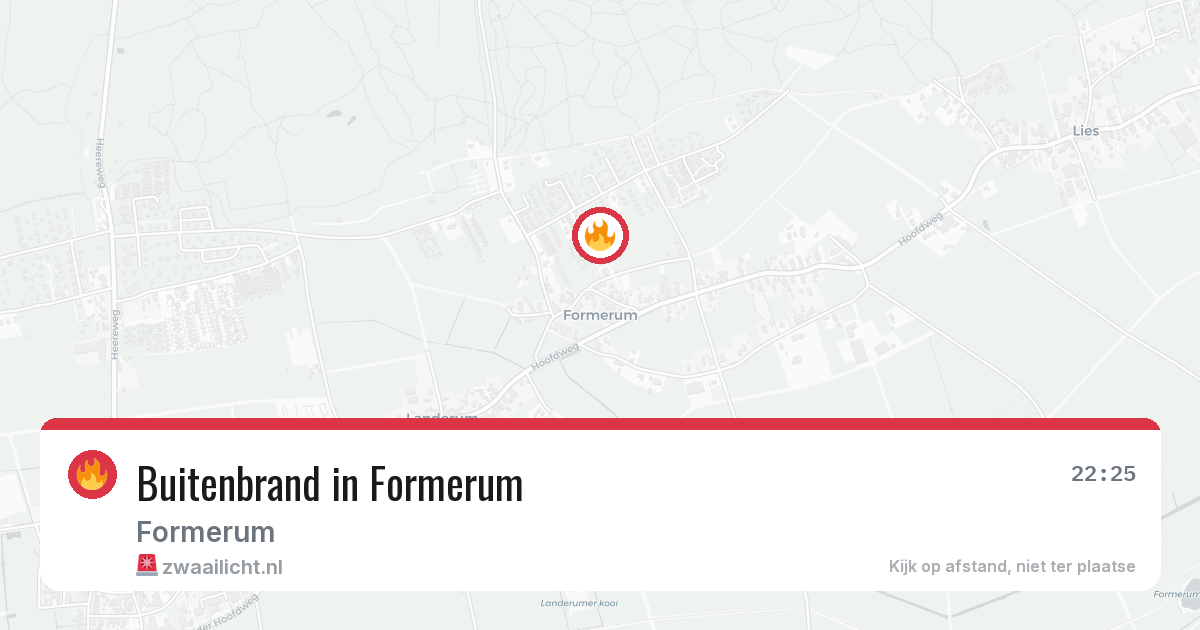 Buitenbrand in Formerum — 29 jul 2026
