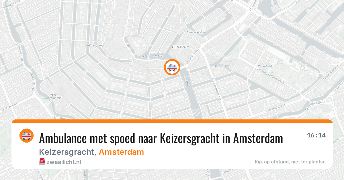 Ambulance met spoed naar Keizersgracht in Amsterdam — 13 apr 2026