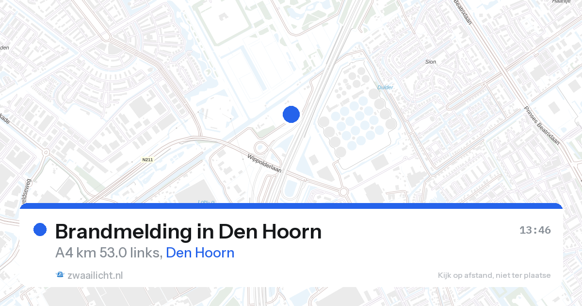 Brandmelding in Den Hoorn — 27 aug 2026