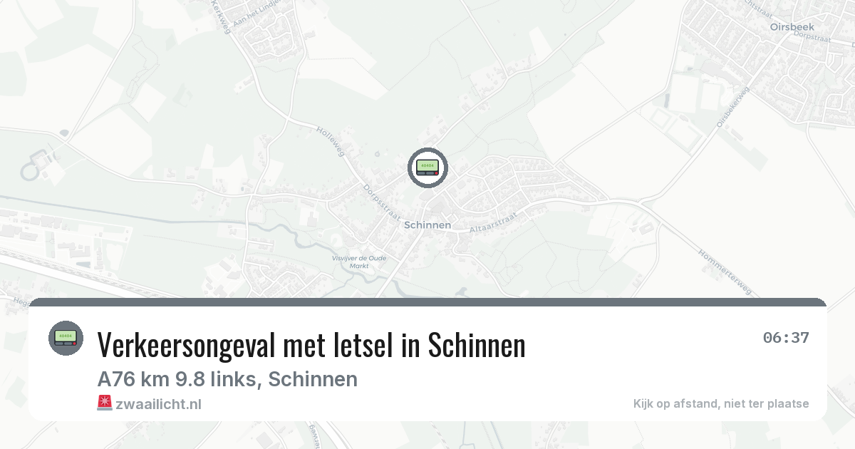 Verkeersongeval met letsel in Schinnen — 6 mei 2026