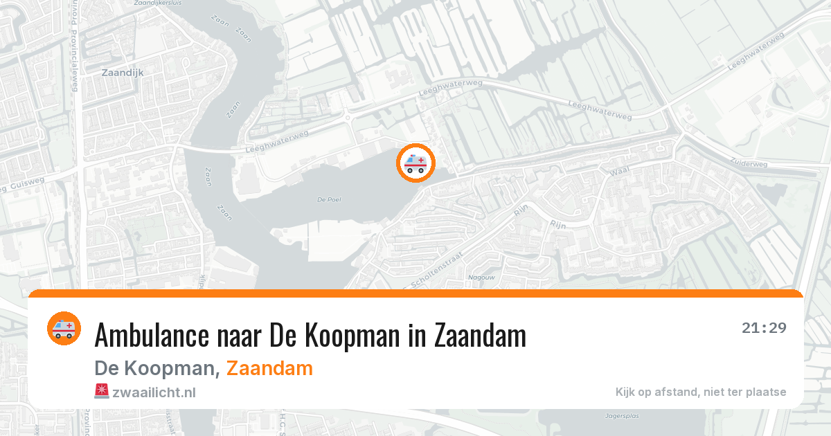 Ambulance naar De Koopman in Zaandam — 17 jul 2026