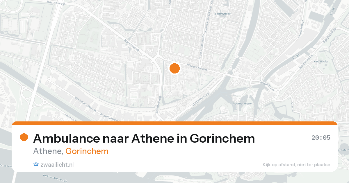 Ambulance naar Athene in Gorinchem — 23 aug 2026