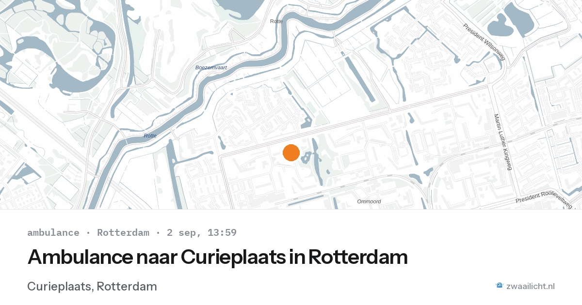 Ambulance naar Curieplaats in Rotterdam — 2 sep 2026