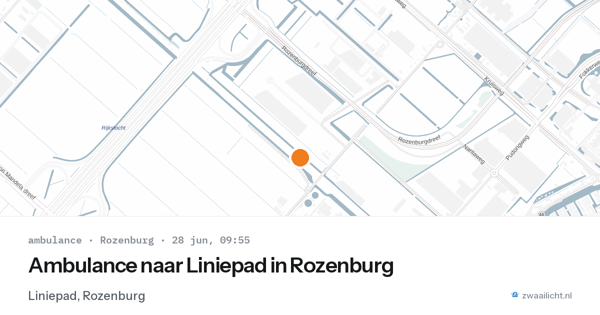 Ambulance naar Liniepad in Rozenburg — 28 jun 2026