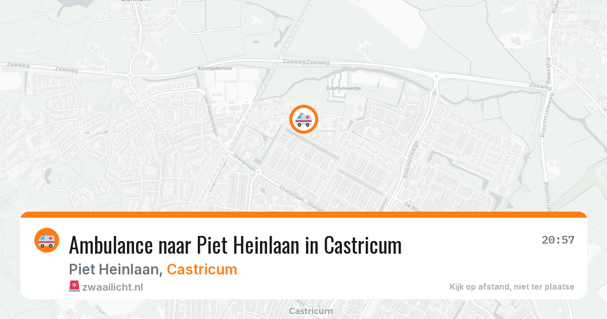 Ambulance naar Piet Heinlaan in Castricum — 18 jun 2026
