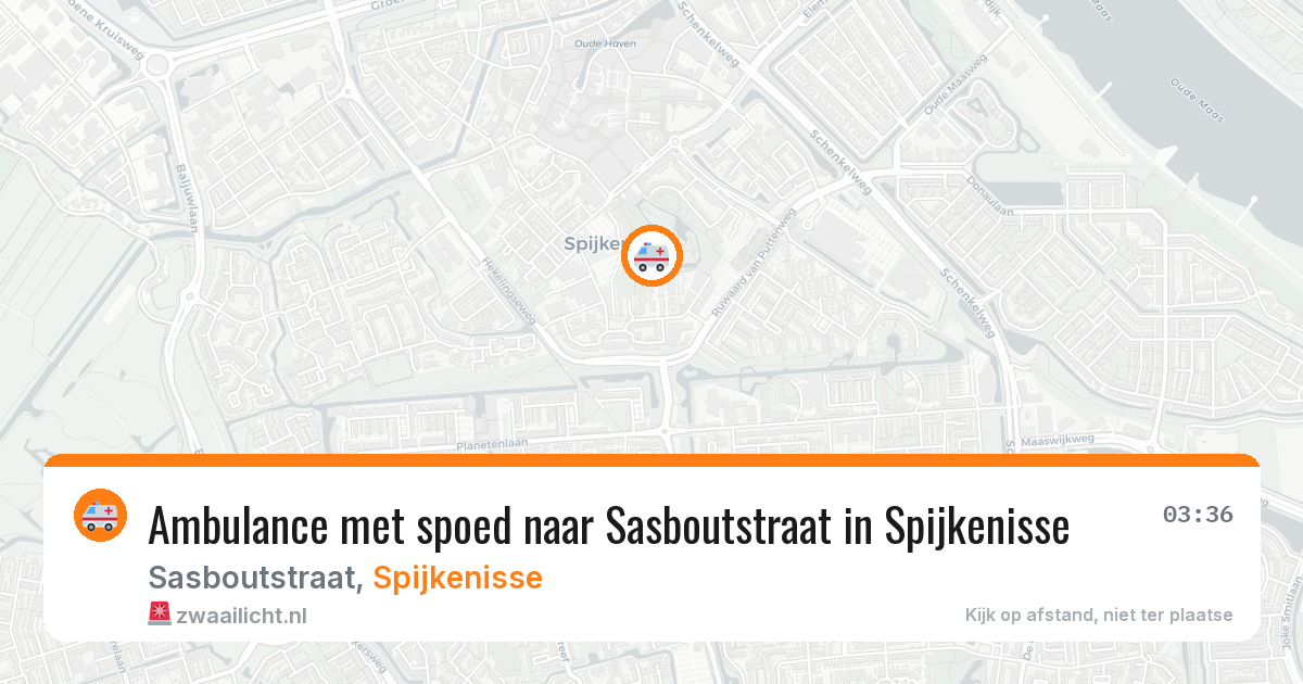 Ambulance met spoed naar Sasboutstraat in Spijkenisse — 9 jul 2026