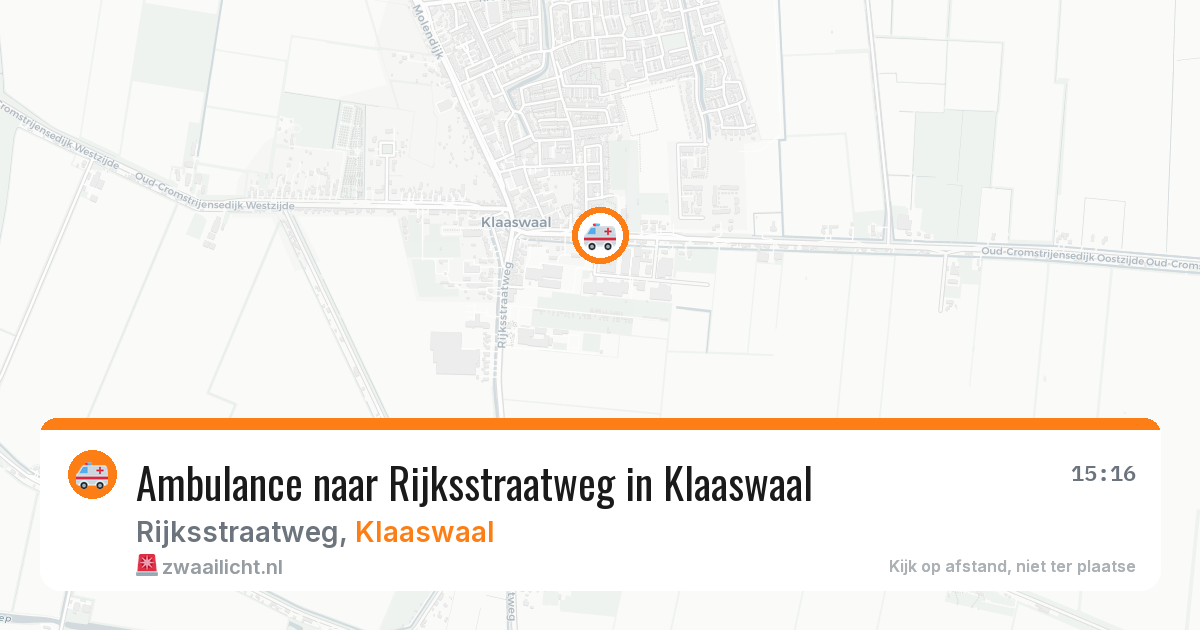 Ambulance naar Rijksstraatweg in Klaaswaal — 11 apr 2026
