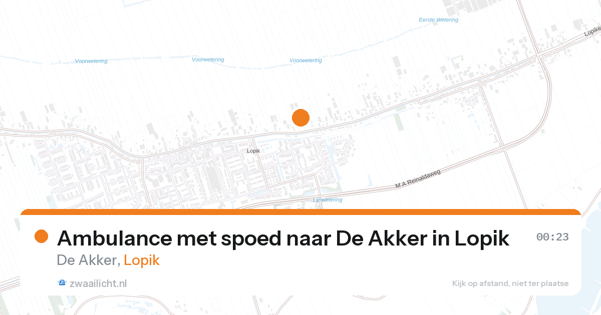 Ambulance met spoed naar De Akker in Lopik — 26 aug 2026