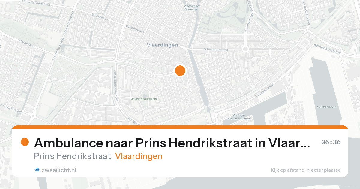 Ambulance naar Prins Hendrikstraat in Vlaardingen — 17 aug 2026