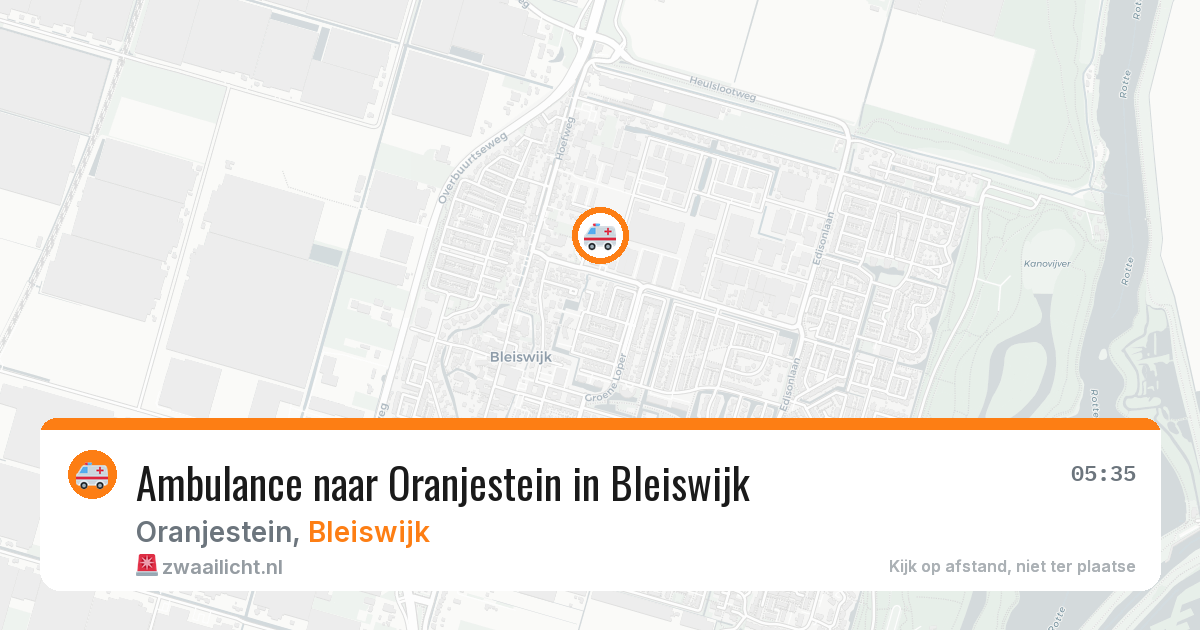 Ambulance naar Oranjestein in Bleiswijk — 12 aug 2026