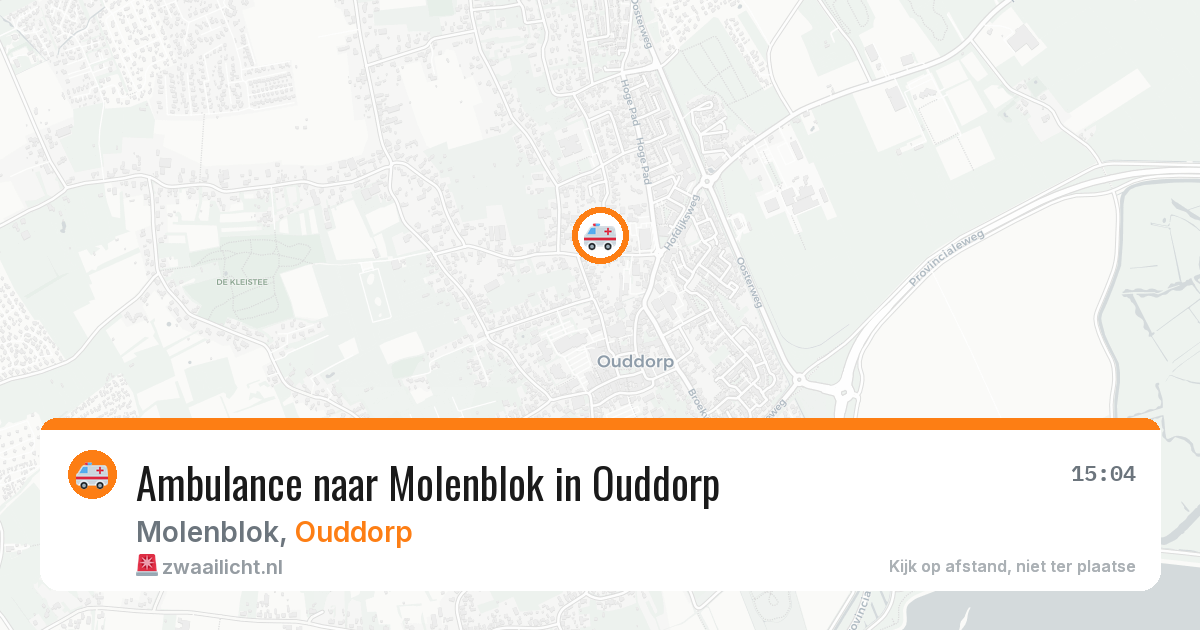 Ambulance naar Molenblok in Ouddorp — 9 mei 2026