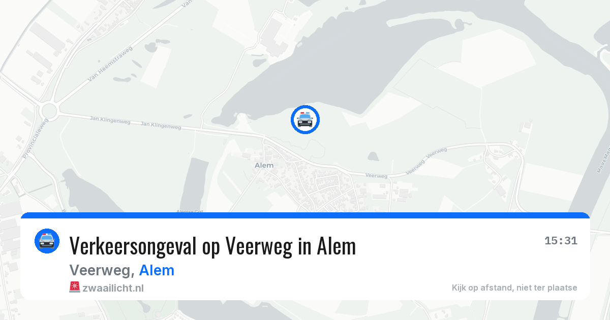 Verkeersongeval op Veerweg in Alem — 19 jun 2026