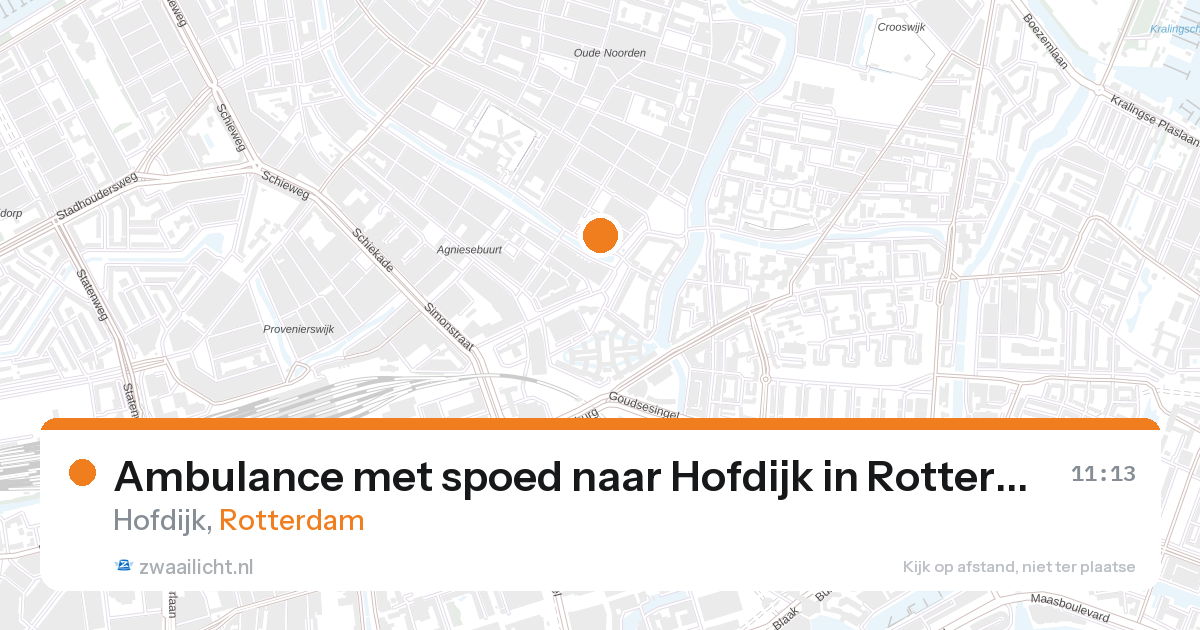 Ambulance met spoed naar Hofdijk in Rotterdam — 28 aug 2026