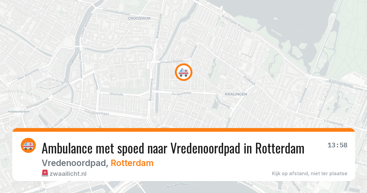 Ambulance met spoed naar Vredenoordpad in Rotterdam — 30 mrt 2026