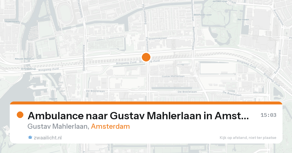 Ambulance naar Gustav Mahlerlaan in Amsterdam — 18 aug 2026
