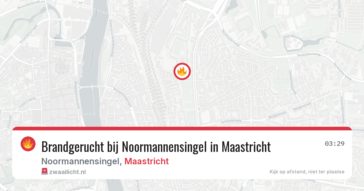 Brandgerucht bij Noormannensingel in Maastricht — 22 jun 2026