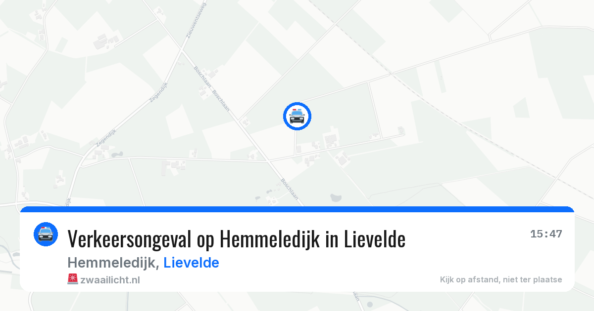 Verkeersongeval op Hemmeledijk in Lievelde — 14 mei 2026