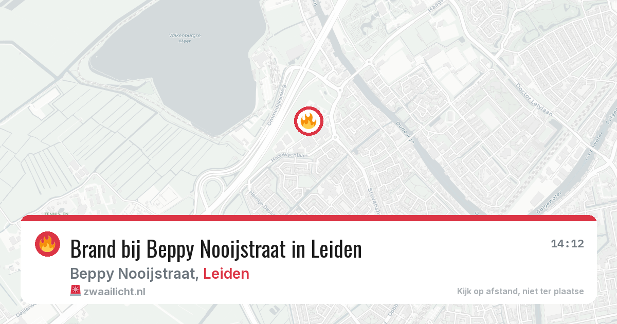 Brand bij Beppy Nooijstraat in Leiden — 2 aug 2026