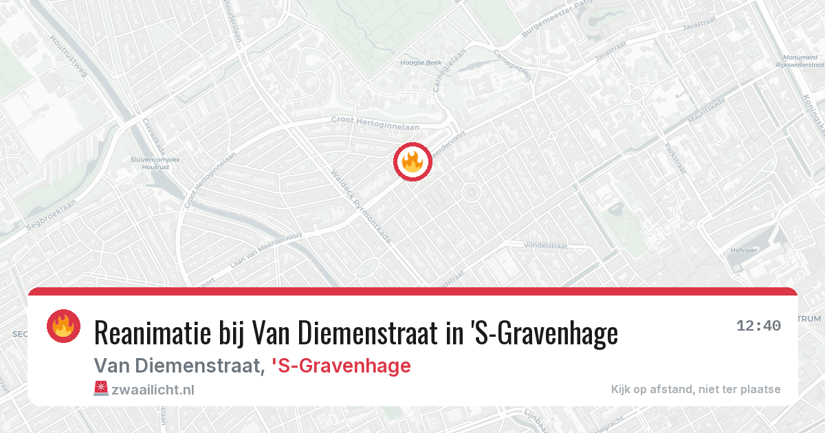 Reanimatie bij Van Diemenstraat in 'S-Gravenhage — 31 jul 2026
