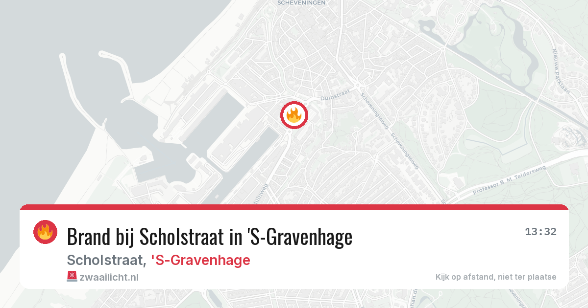 Brand bij Scholstraat in 'S-Gravenhage — 22 jun 2026