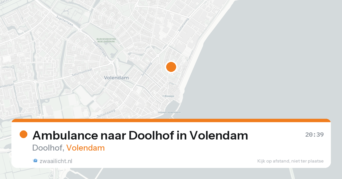 Ambulance naar Doolhof in Volendam — 24 aug 2026