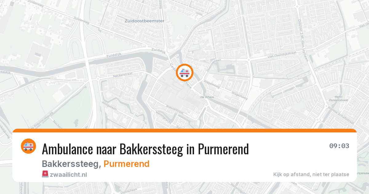 Ambulance naar Bakkerssteeg in Purmerend — 3 aug 2026