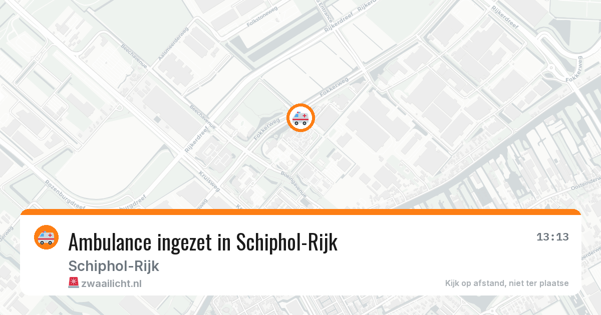 Ambulance ingezet in Schiphol-Rijk — 12 mrt 2026