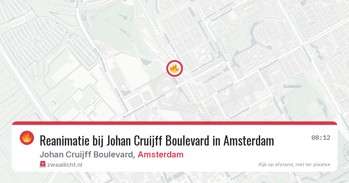 Reanimatie bij Johan Cruijff Boulevard in Amsterdam — 23 jun 2026