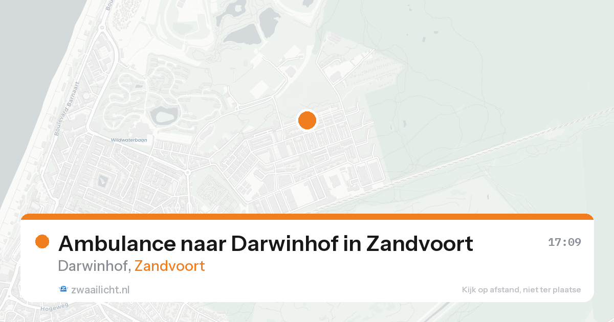 Ambulance naar Darwinhof in Zandvoort — 16 aug 2026
