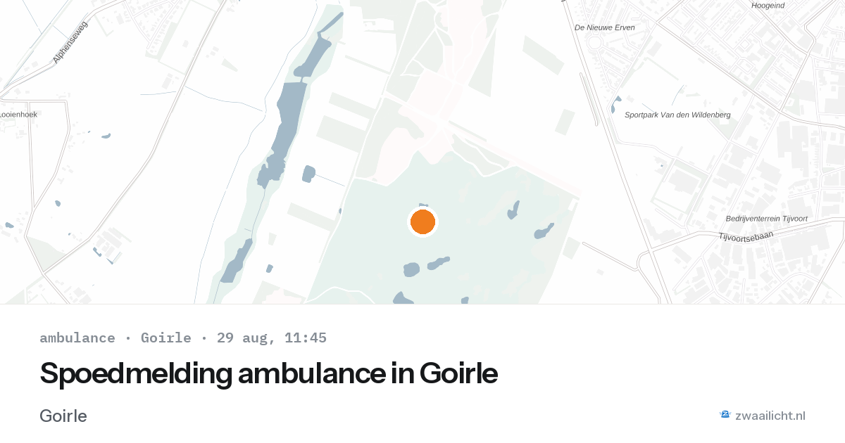 Spoedmelding ambulance in Goirle — 29 aug 2026