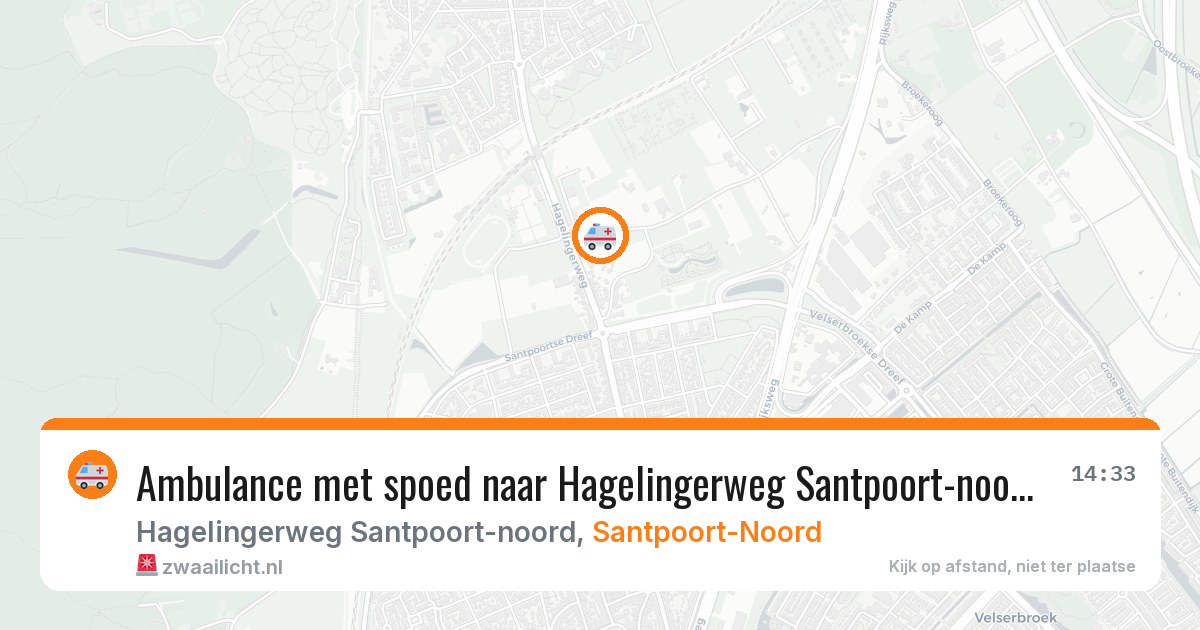 Ambulance met spoed naar Hagelingerweg Santpoort-noord in Santpoort-Noord — 15 jul 2026
