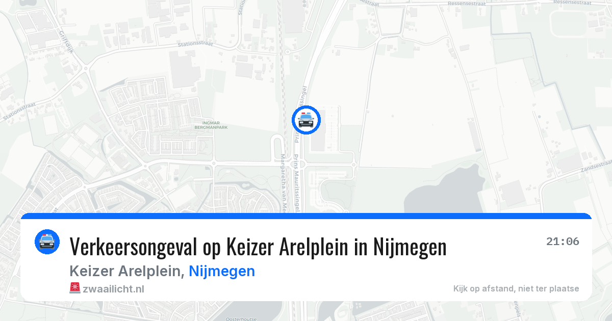 Verkeersongeval op Keizer Arelplein in Nijmegen — 14 jun 2026