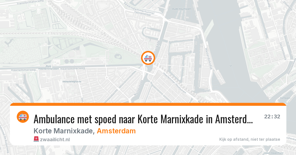 Ambulance met spoed naar Korte Marnixkade in Amsterdam — 14 mei 2026