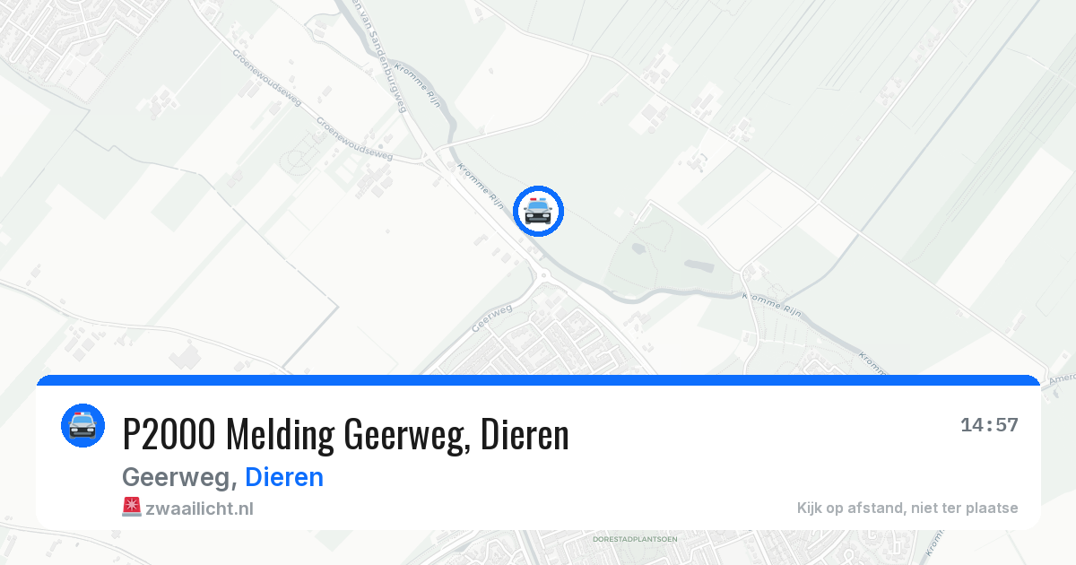 P2000 Melding Geerweg, Dieren — 23 mei 2026