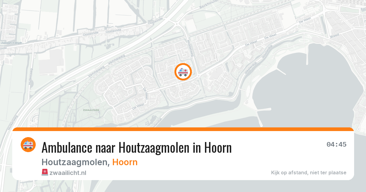 Ambulance naar Houtzaagmolen in Hoorn — 28 mrt 2026