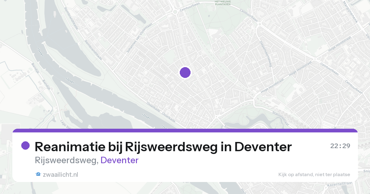 Reanimatie bij Rijsweerdsweg in Deventer — 13 aug 2026