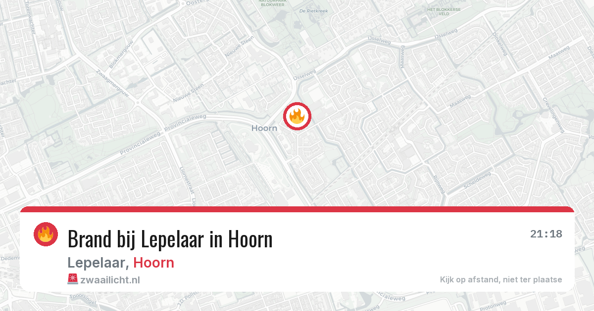 Brand bij Lepelaar in Hoorn — 6 jun 2026