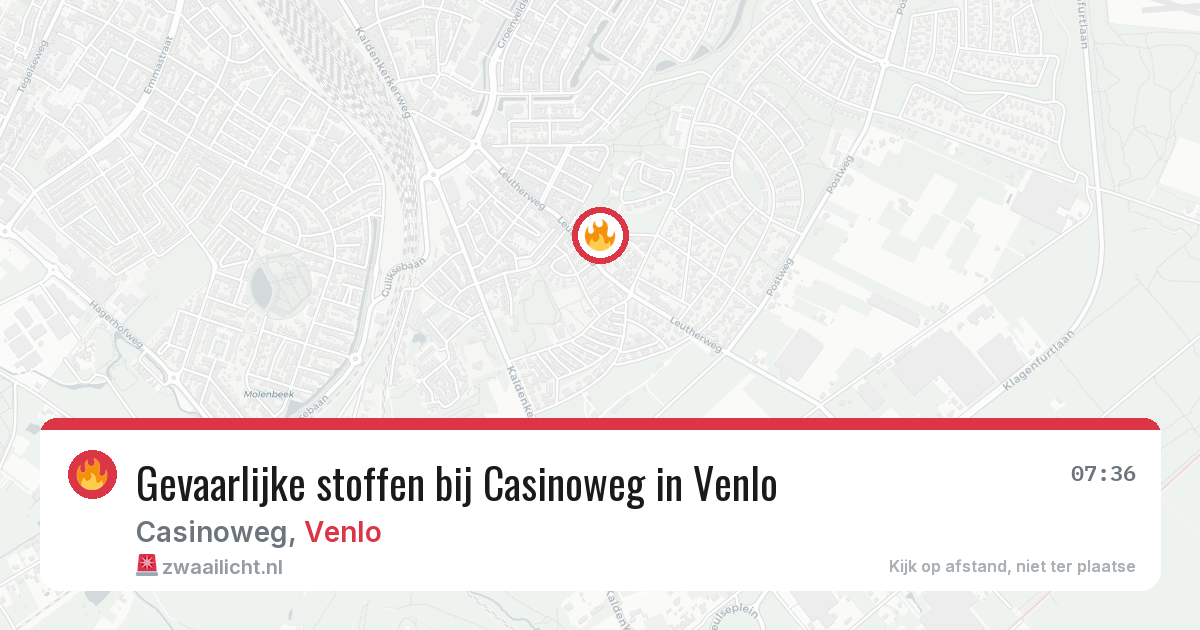 Gevaarlijke stoffen bij Casinoweg in Venlo — 29 mei 2026