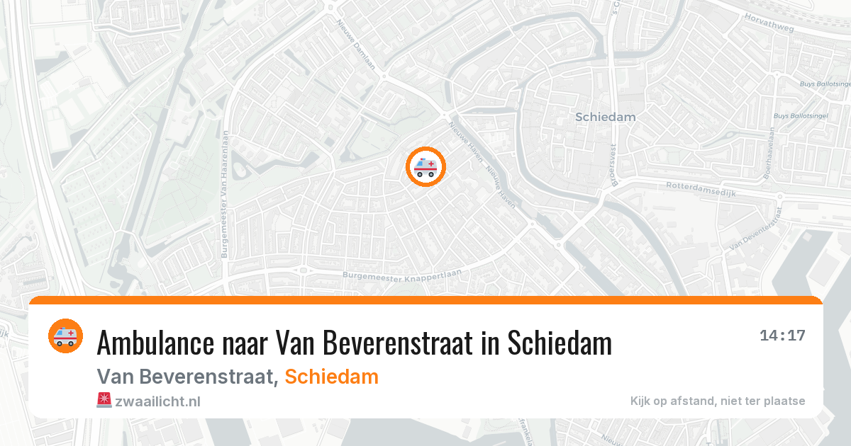 Ambulance naar Van Beverenstraat in Schiedam — 25 jun 2026