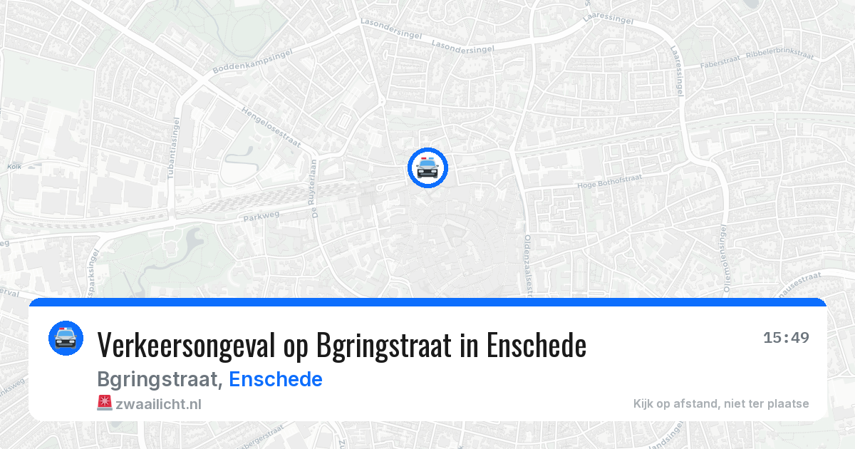 Verkeersongeval op Bgringstraat in Enschede — 11 jun 2026