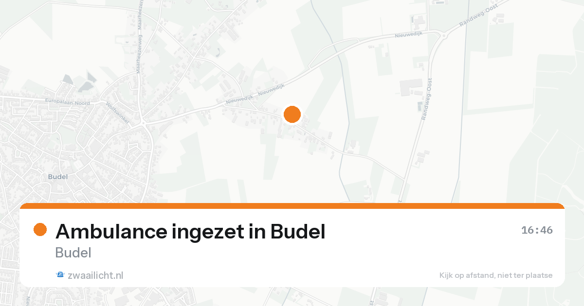 Ambulance ingezet in Budel — 15 aug 2026