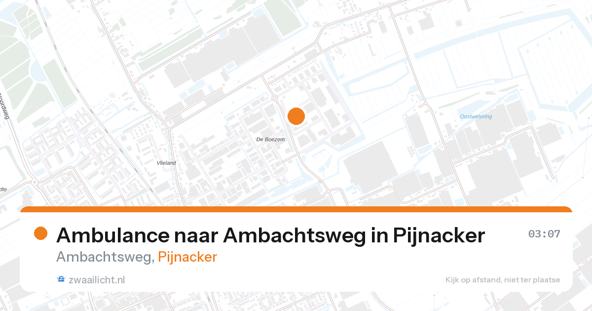 Ambulance naar Ambachtsweg in Pijnacker — 22 mrt 2026