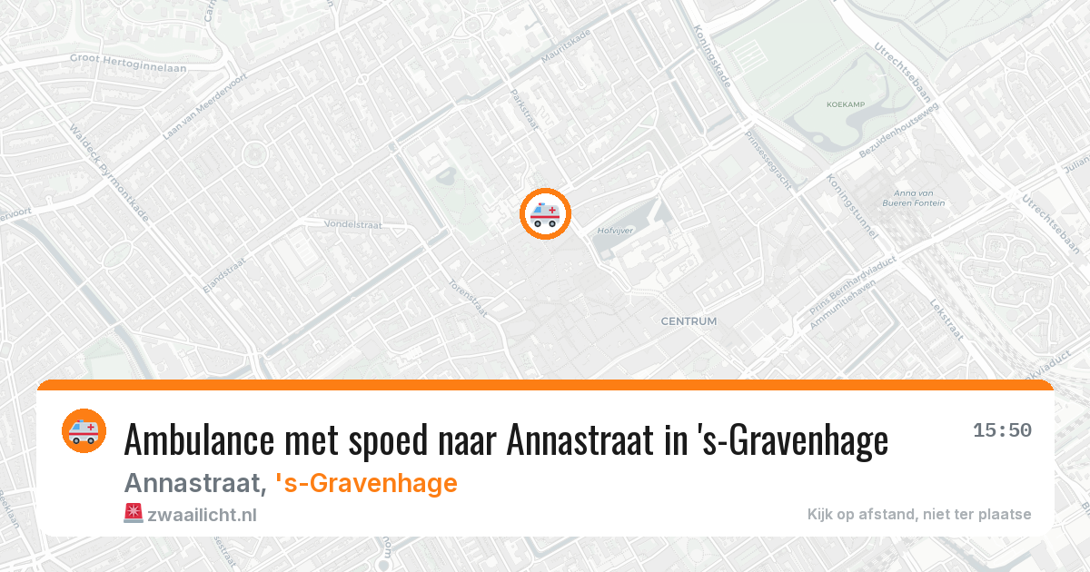Ambulance met spoed naar Annastraat in 's-Gravenhage — 14 aug 2026