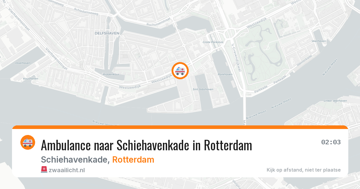 Ambulance naar Schiehavenkade in Rotterdam — 24 mei 2026